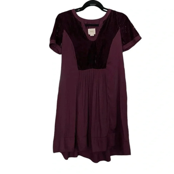 Maeve Anthropologie Purple Ingrid Boho Tunic Dress XS - Picture 2 of 9